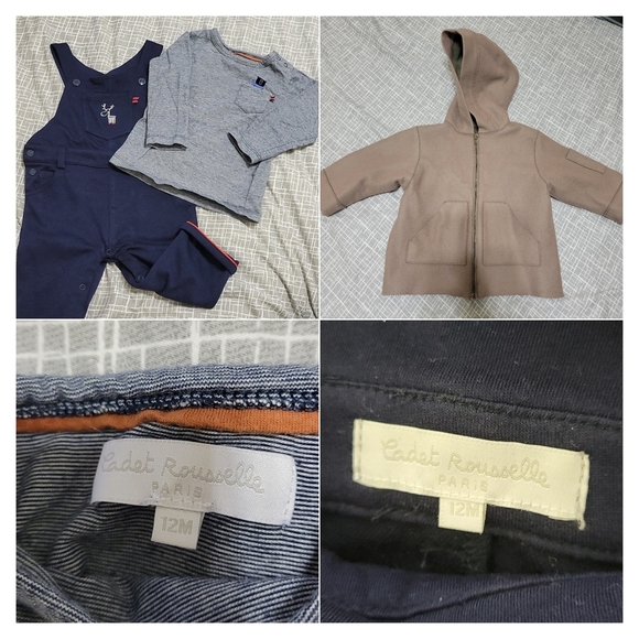 Cacharel/Tetine/Cadet Rousselle - Lot of 3 high-end French outfits (12-18m) - Picture 2 of 12